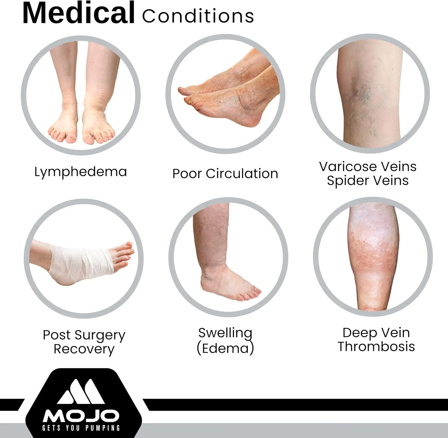 (3 Pairs) Mojo Compression Socks for Men and Women 20-30mmHg with Open Toe - AB211