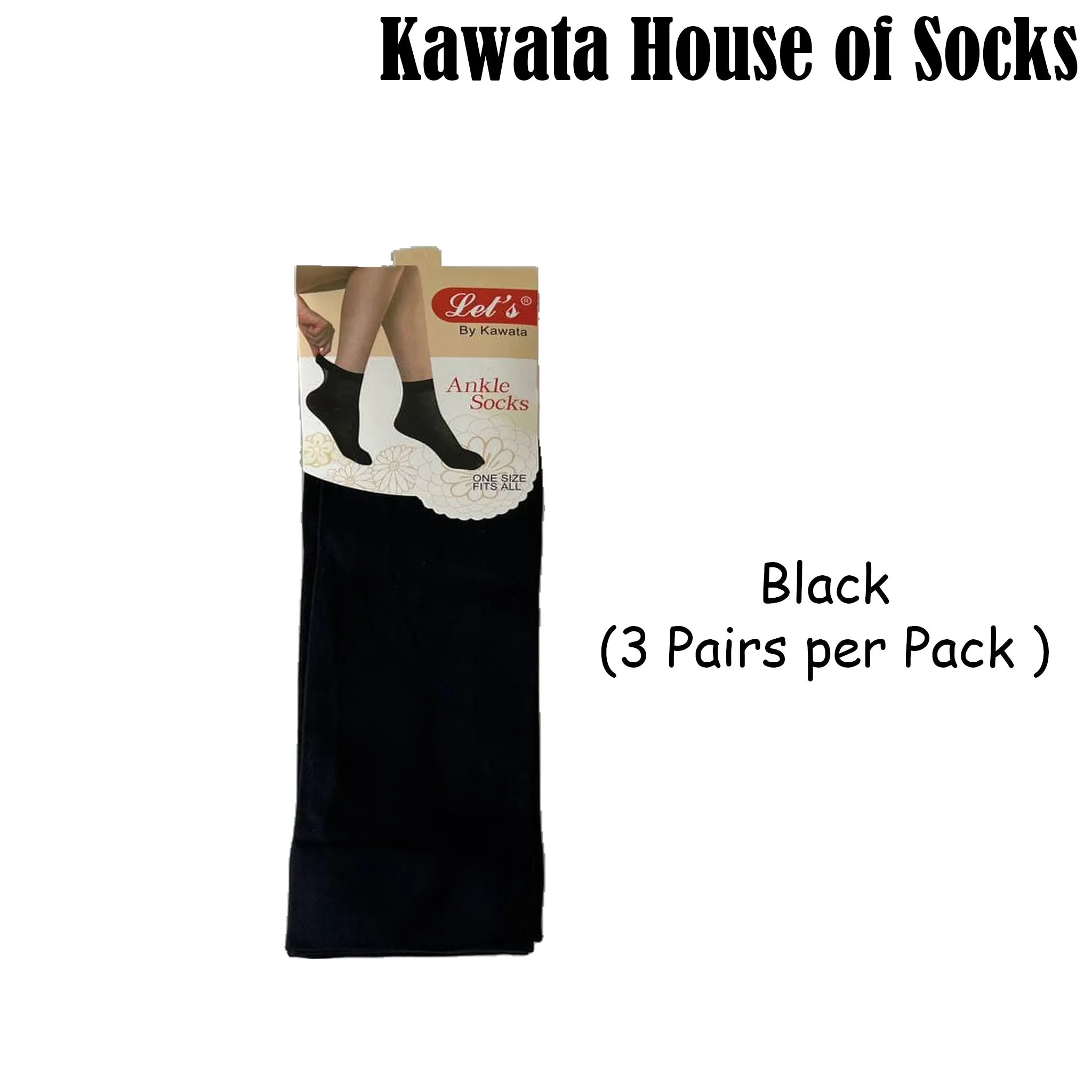 3 Pairs Value Pack Opaque Crew Stockings