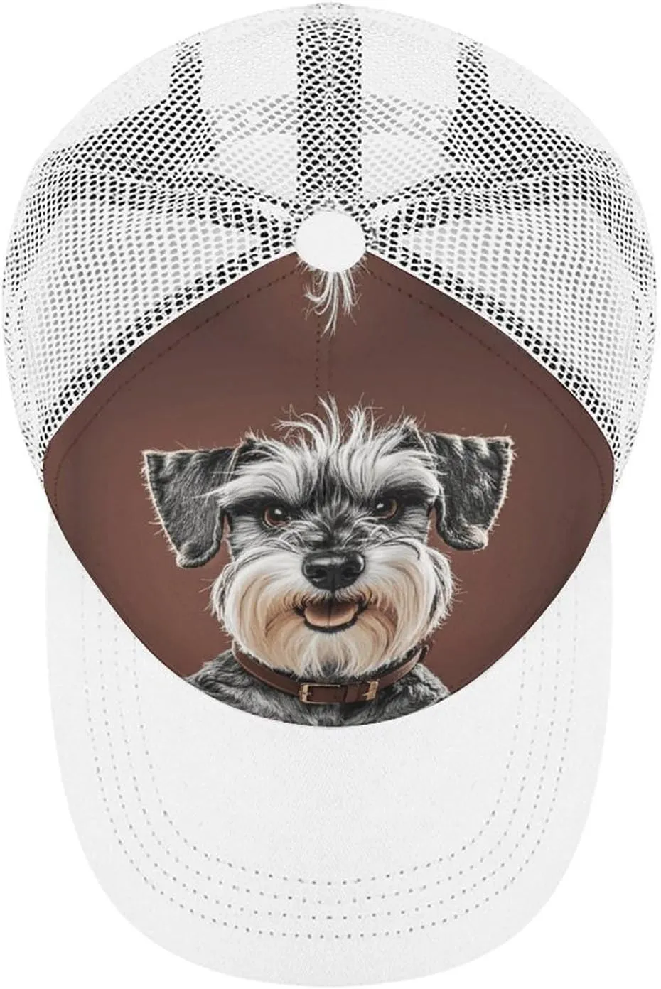 Adorable Schnauzer Adult Baseball Cap Hollow Baseball Hat Sun Visor Hat Adjustable Golf Hat for Men Women