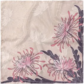 Ambesonne Art Nouveau Headscarf, Chrysanthemum Bloom, Hijab Scarf