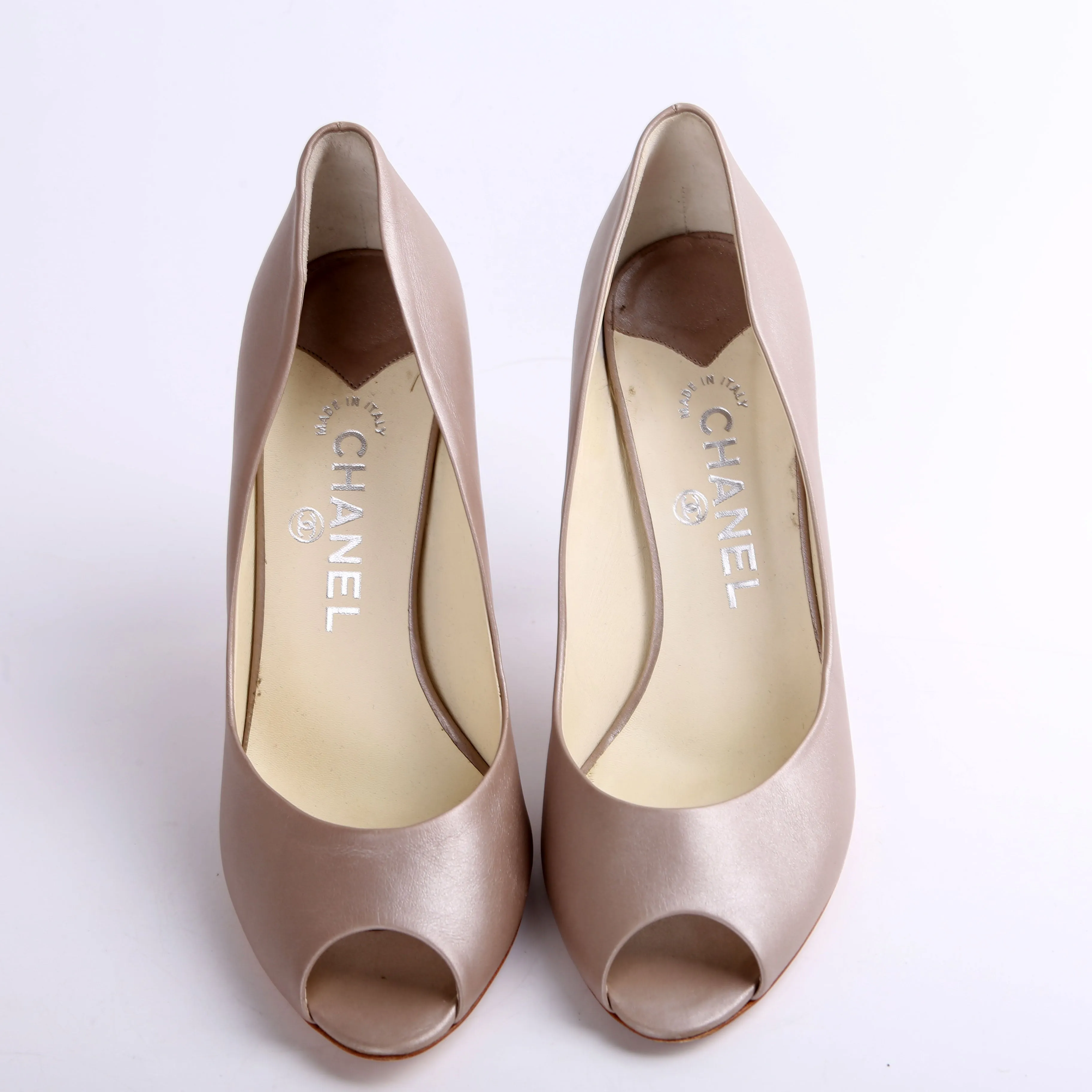 Chanel CC Open Toe Pumps 39.5