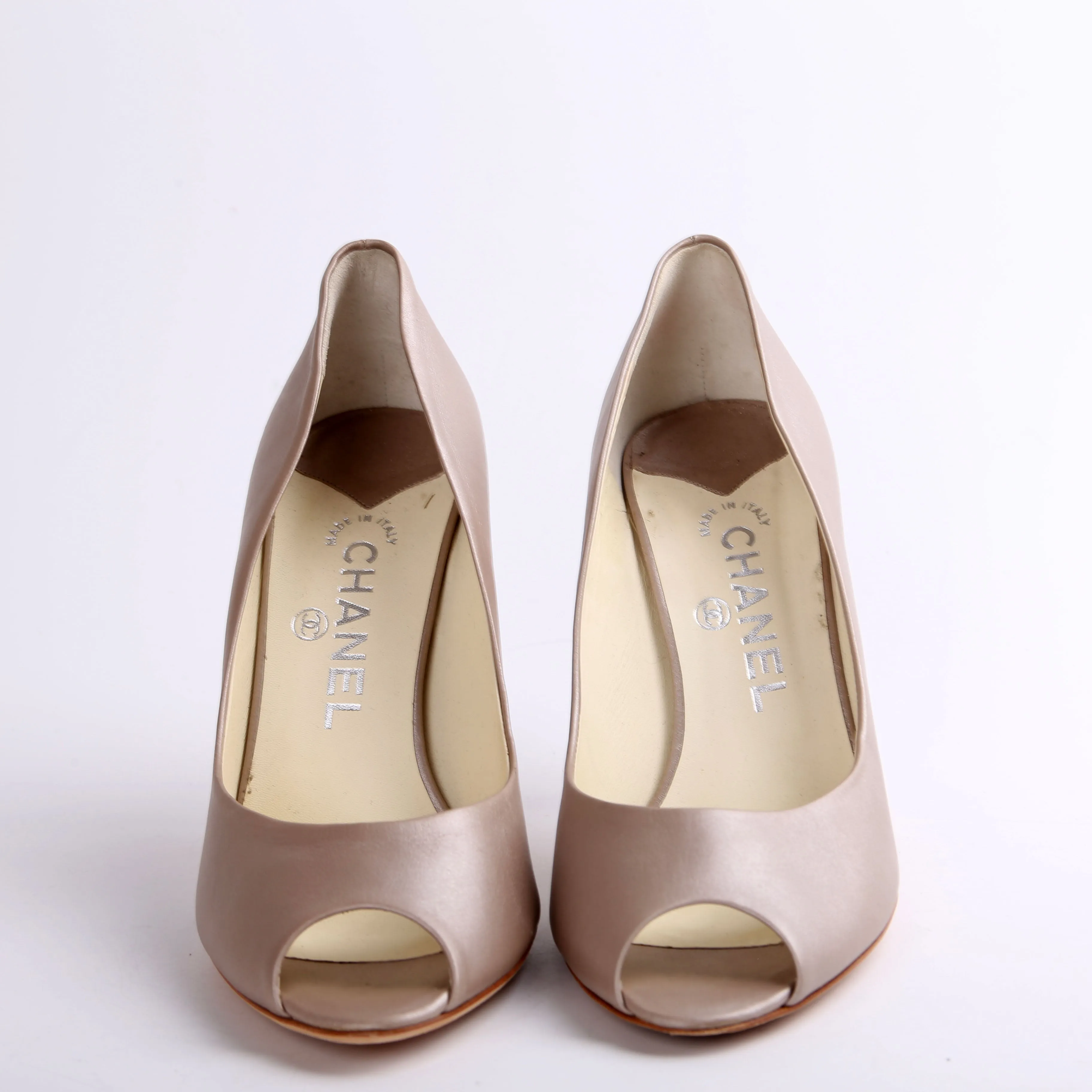 Chanel CC Open Toe Pumps 39.5