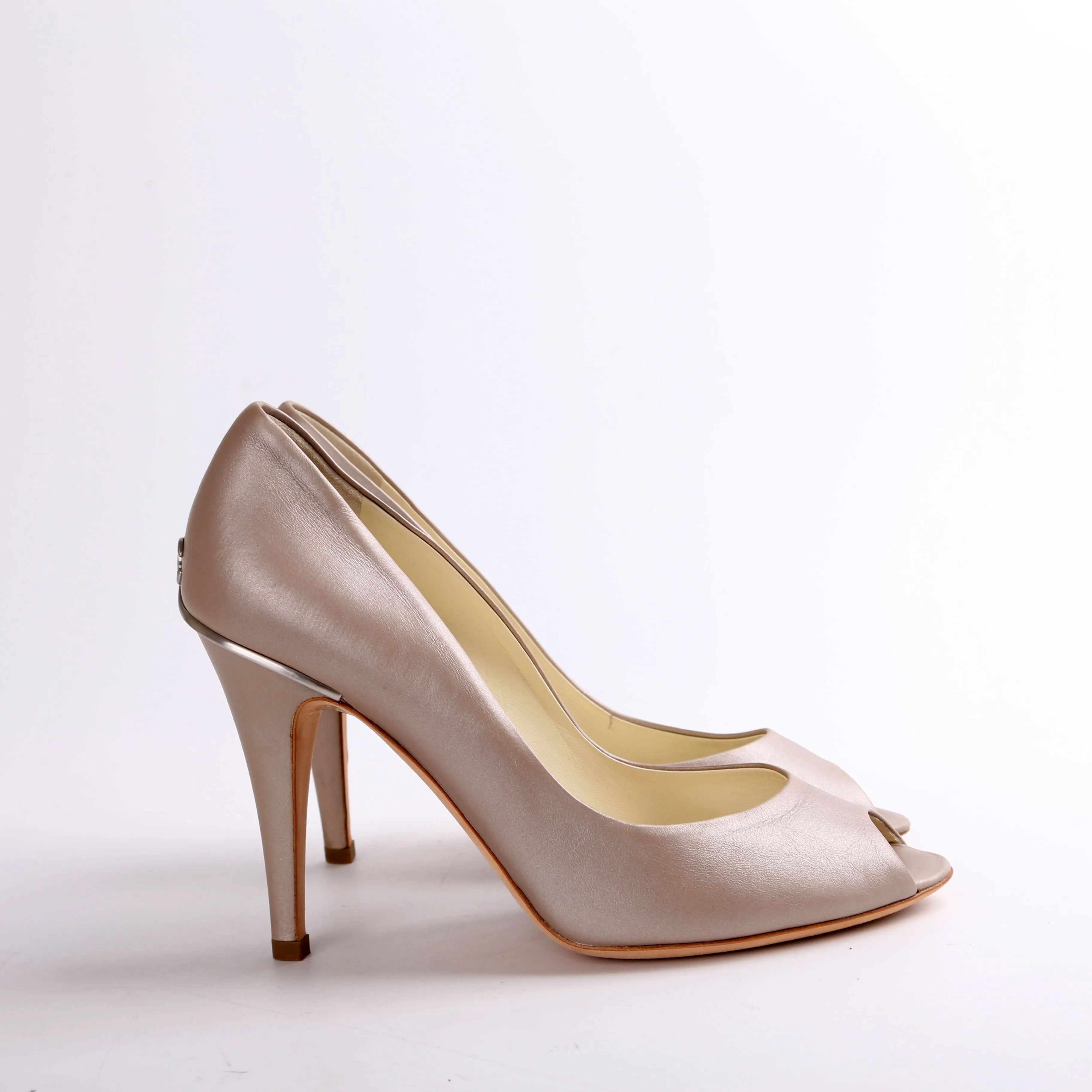 Chanel CC Open Toe Pumps 39.5