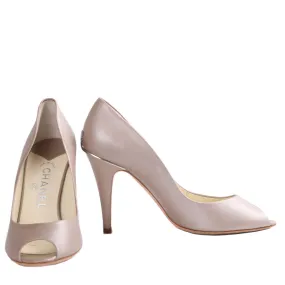 Chanel CC Open Toe Pumps 39.5