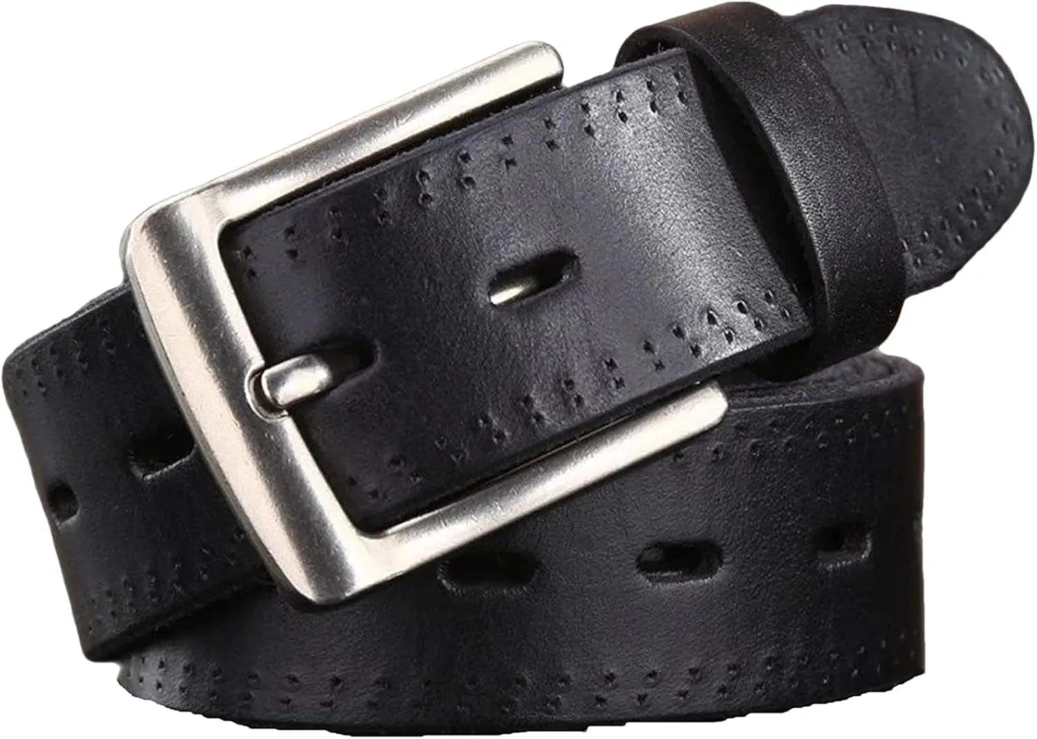 Dcvmvmn Men Business Casual Big Leather Belts Vintage Cowhide Genuine Leather Belts Accessories