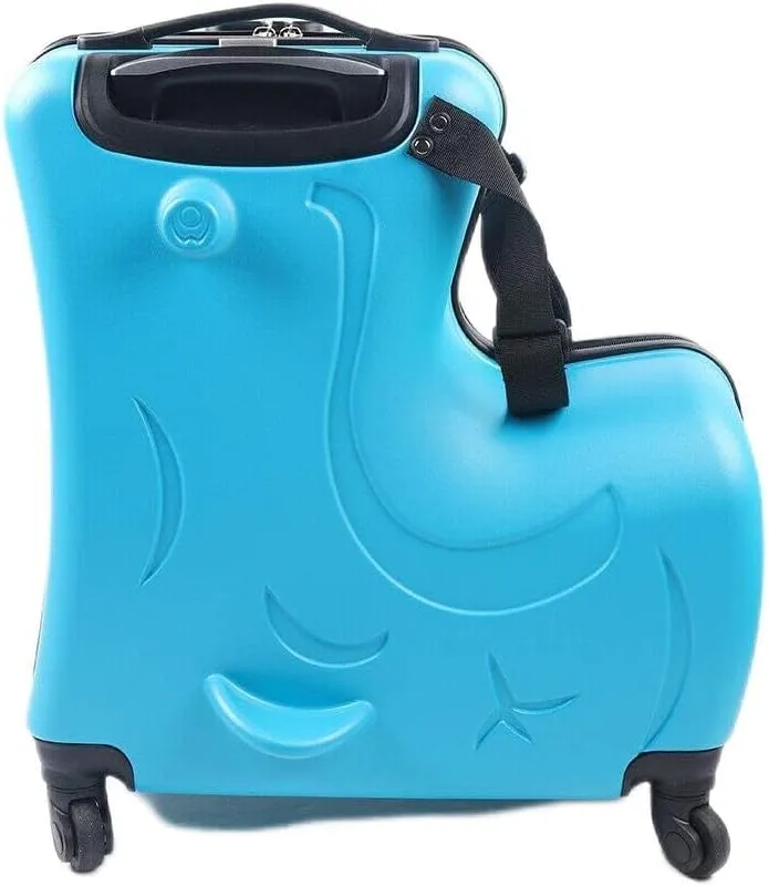 DNYSYSJ Kids Luggage with Zipper, Waterproof Portable Hard Shell Lightweight Suitcase, ABS PC carry on luggage for Travel, school, 20in (blue)