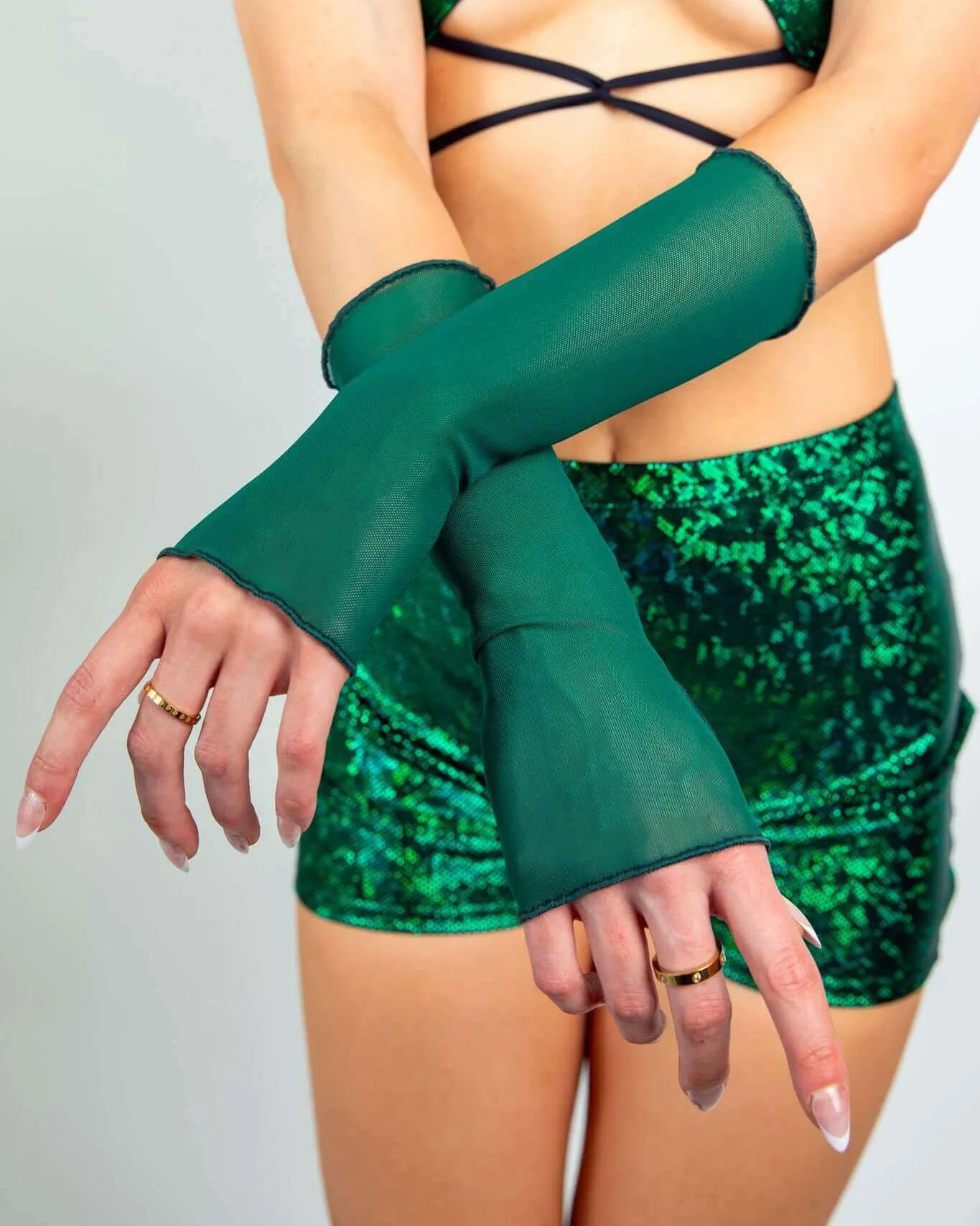 Emerald Mesh Gloves