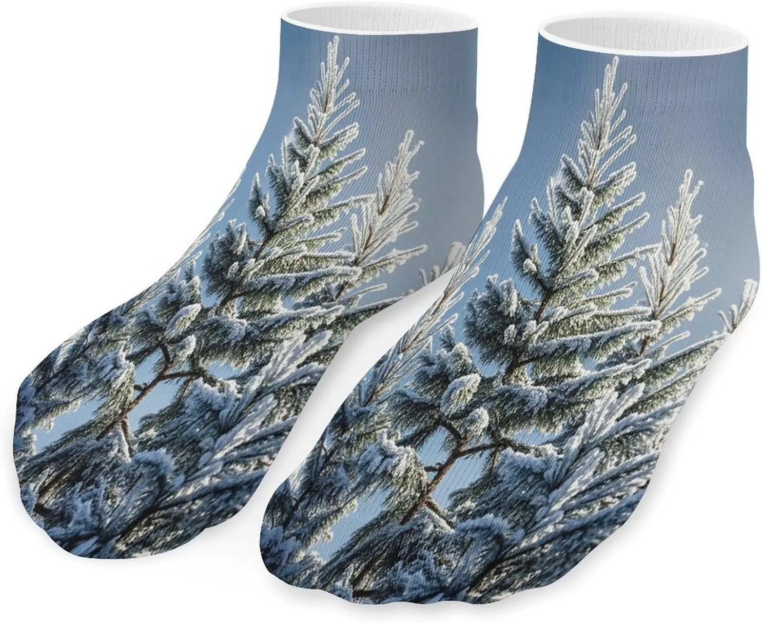 Frost in Winter Socks Low Cut Ankle Short Sock Novelty Casual Invisible Liner Socks for Men Women