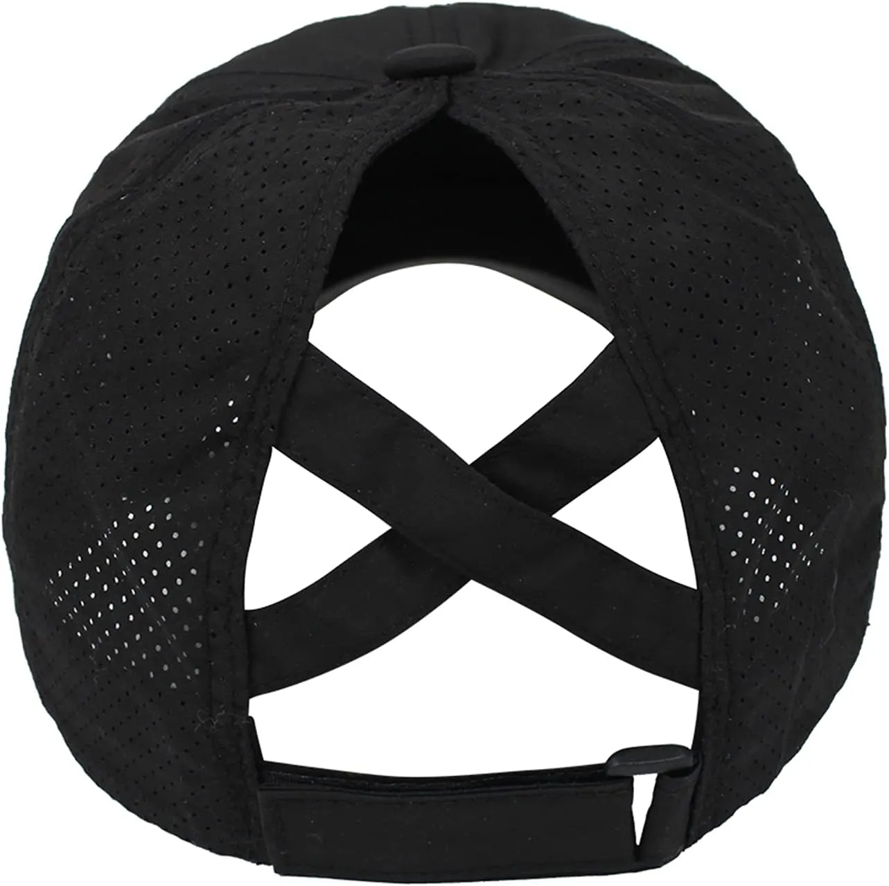 HGGE Womens Criss Cross Ponytail Baseball Cap Adjustable High Messy Bun Ponycap Quick Drying Hat