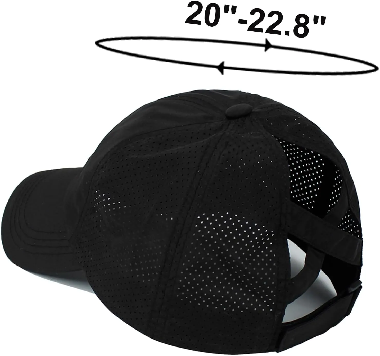 HGGE Womens Criss Cross Ponytail Baseball Cap Adjustable High Messy Bun Ponycap Quick Drying Hat