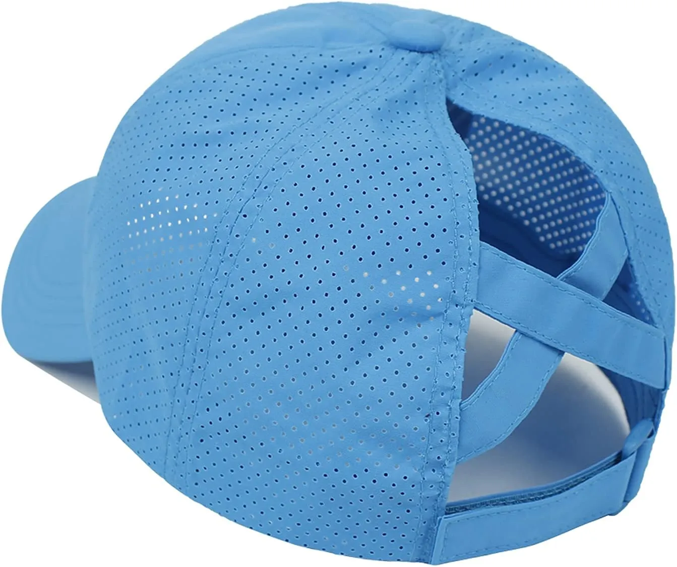 HGGE Womens Criss Cross Ponytail Baseball Cap Adjustable High Messy Bun Ponycap Quick Drying Hat