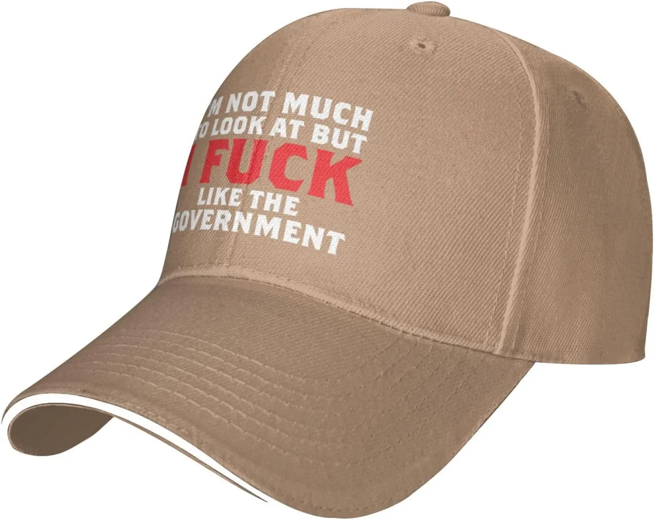 I Fucking Like The Government Hat Mens Wide Brim Baseball Cap Adjustable Low Profile Sports Dad Hats