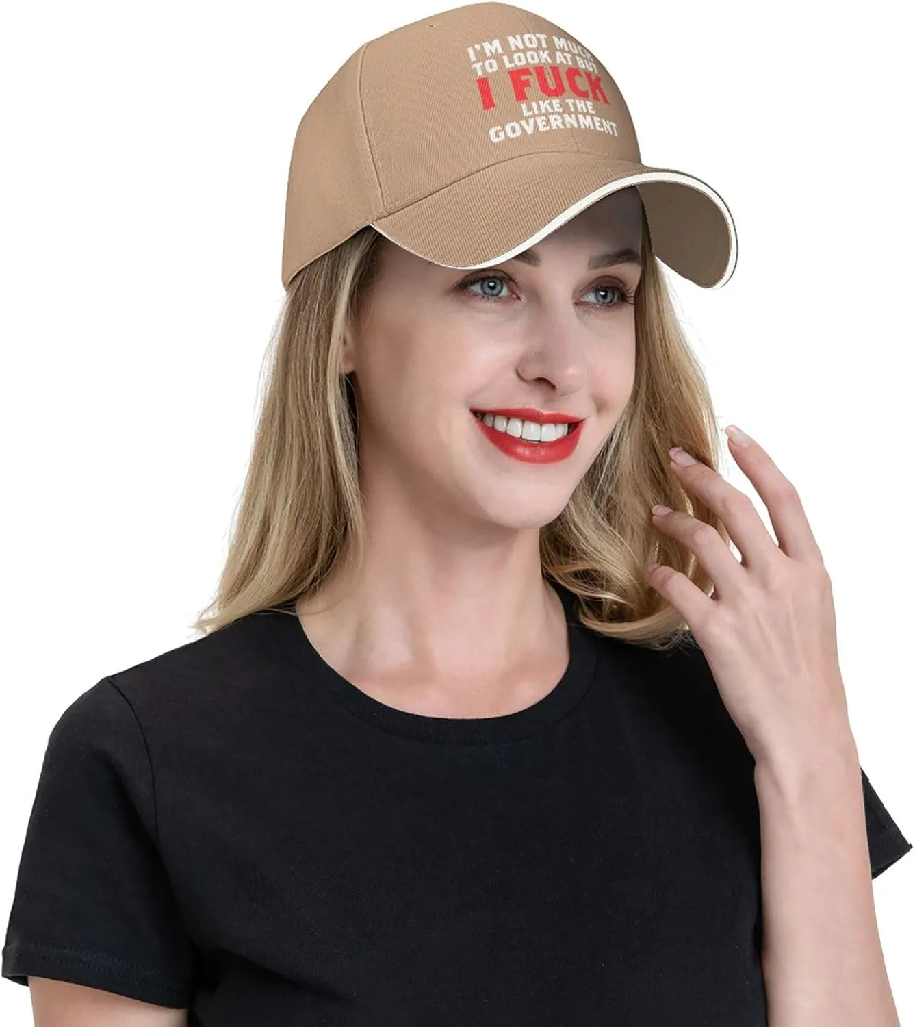 I Fucking Like The Government Hat Mens Wide Brim Baseball Cap Adjustable Low Profile Sports Dad Hats