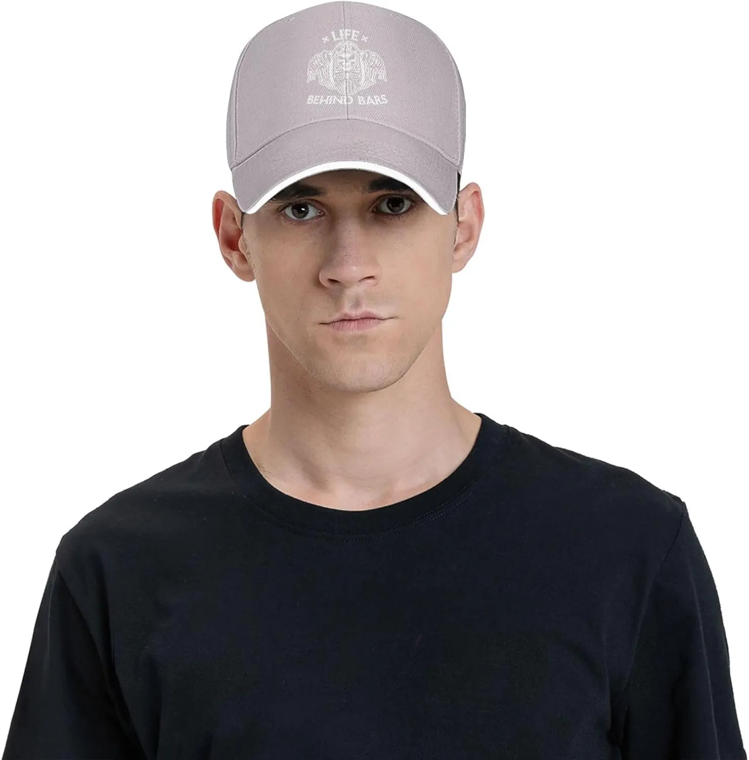 Life Behind Bars Motorcycle Biker Hat Mens Wide Brim Baseball Cap Adjustable Low Profile Sports Dad Hats