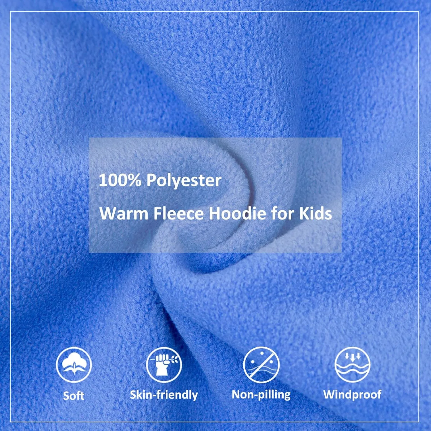 LittleSpring Neutral Boys Girls Polar Fleece Hoodies Jacket with Pockets Full Zip Outwear