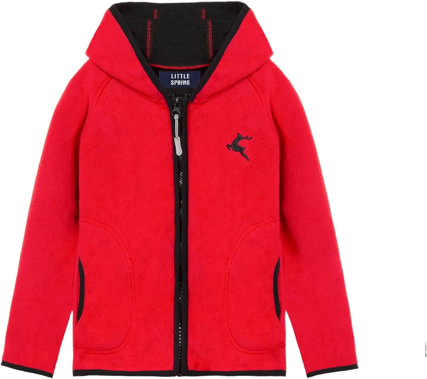 LittleSpring Neutral Boys Girls Polar Fleece Hoodies Jacket with Pockets Full Zip Outwear