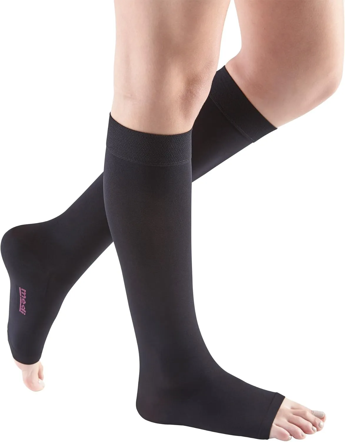 mediven Comfort for Women, 30-40 mmHg – Calf High Compression Stockings for Women, Open Toe Leg Circulation, Semi-Transparent Leg Support Compression Hosiery