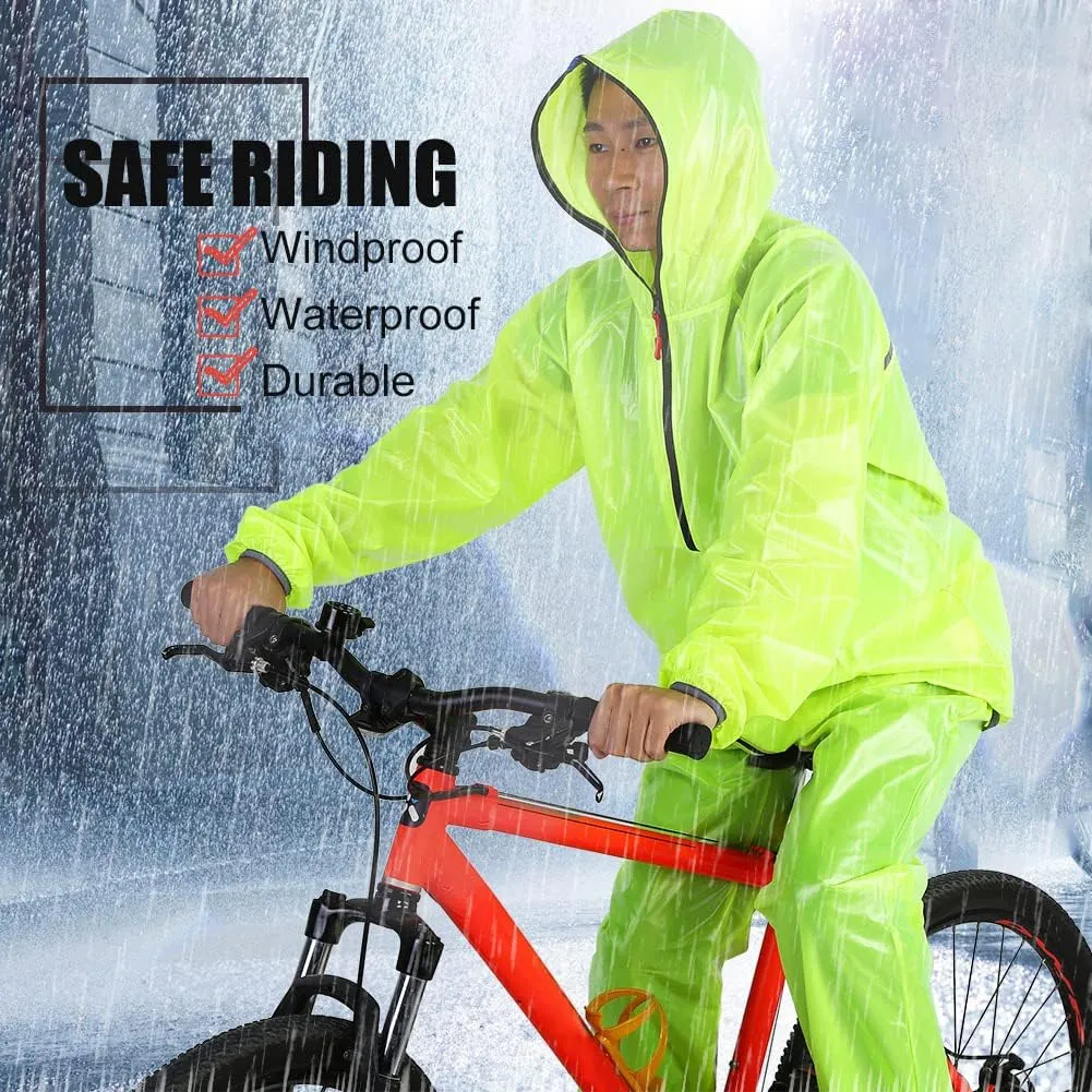Neutral Outdoor Portable Windproof and Waterproof Raincoat Set Cycling Sports Raincoat Rain Pants