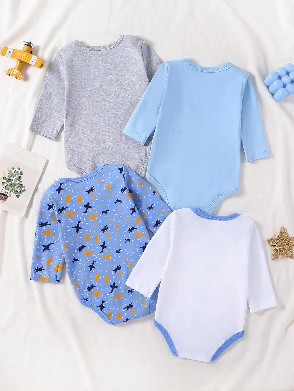 Newborn Baby Print Long Sleeve Bodysuit Gender Neutral Baby Clothes Infant Outfit Newborn Essential