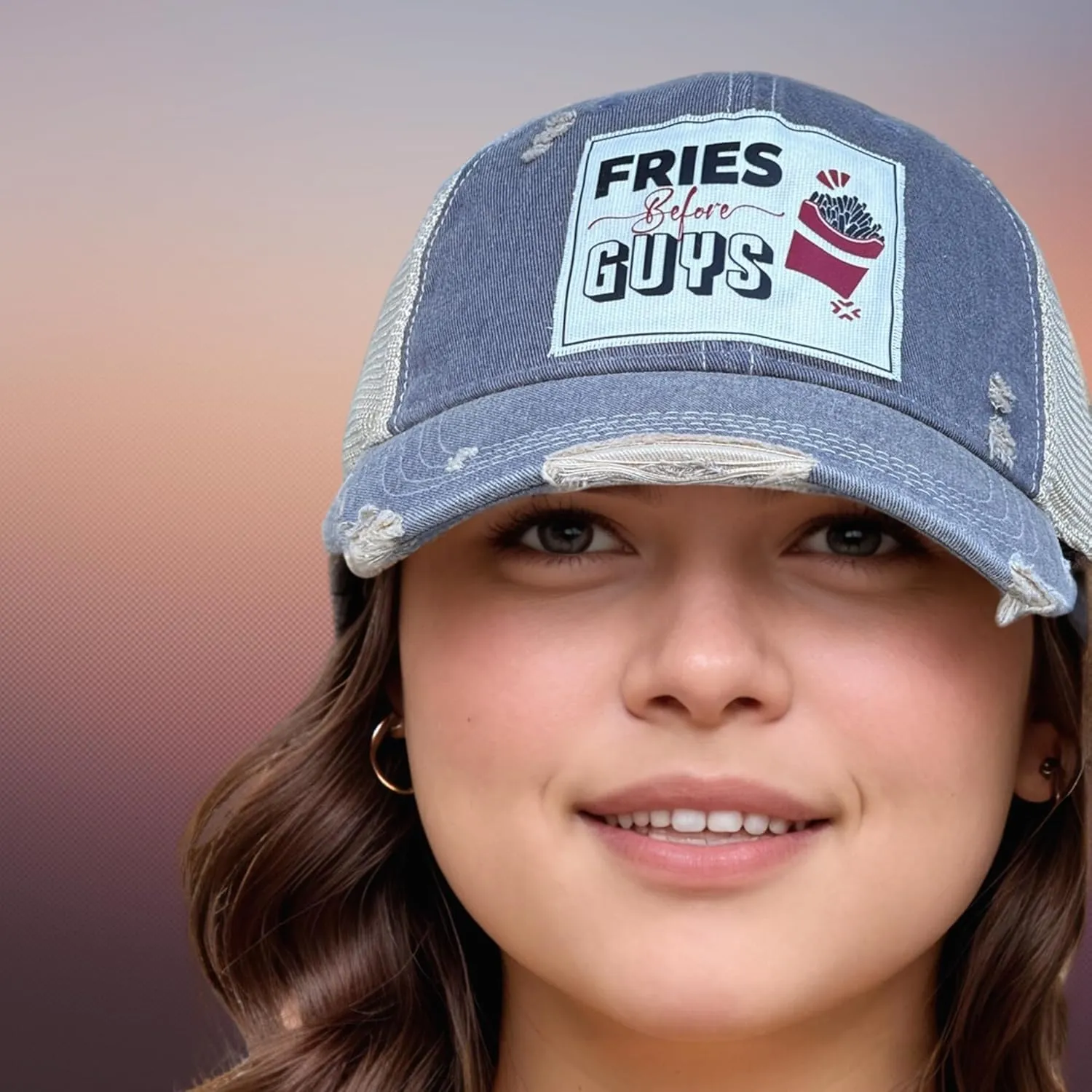 Popfizzy Funny Vintage Trucker Hats for Women and Men, Adult Humor Caps, Unisex Distressed Baseball Caps, Adjustable Snapback
