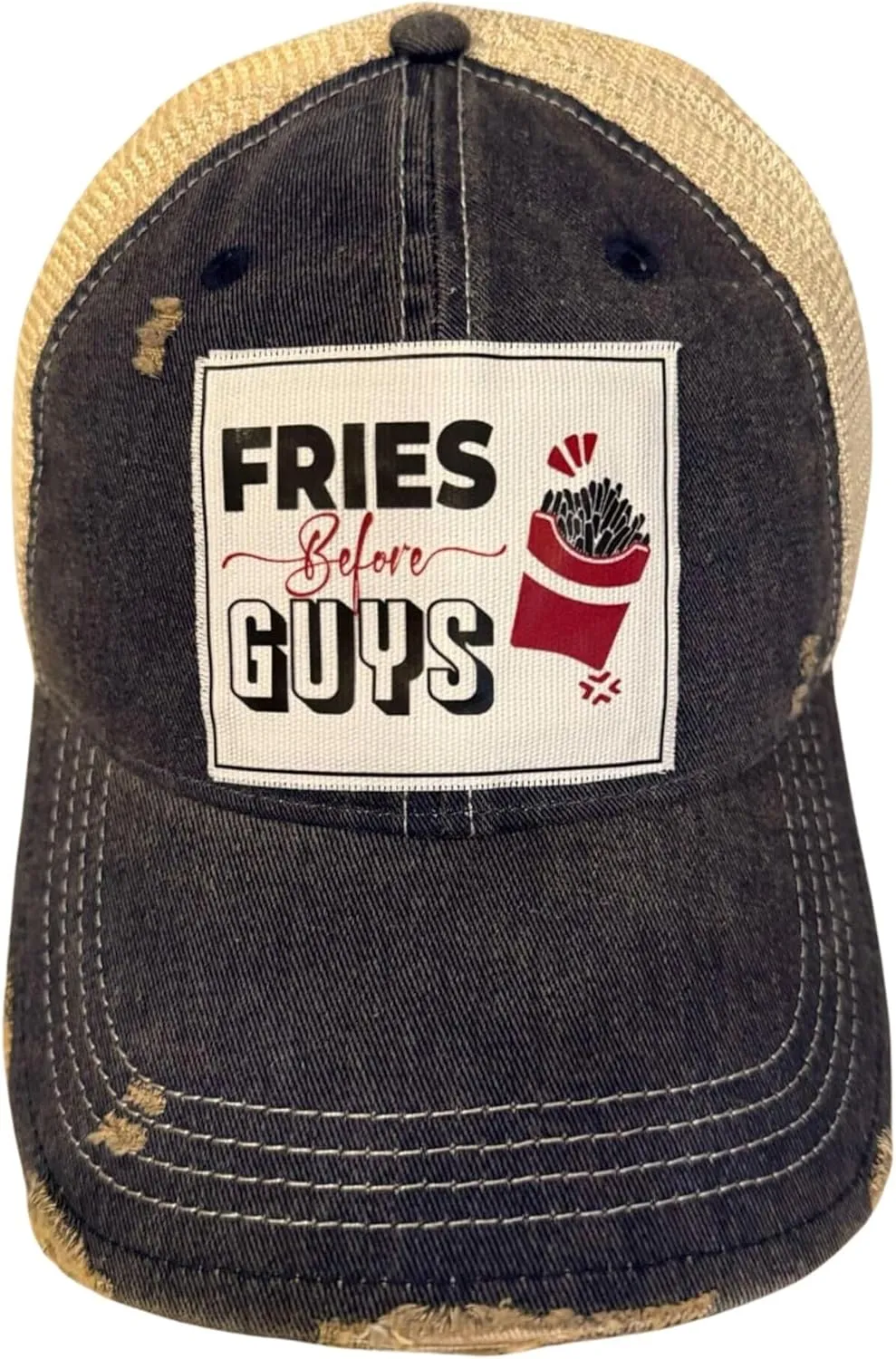 Popfizzy Funny Vintage Trucker Hats for Women and Men, Adult Humor Caps, Unisex Distressed Baseball Caps, Adjustable Snapback