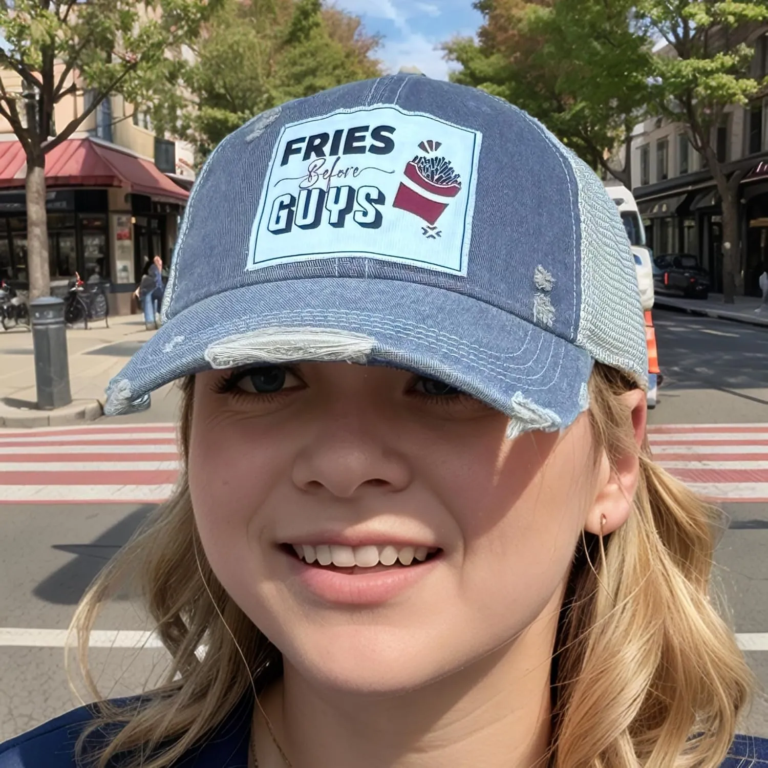 Popfizzy Funny Vintage Trucker Hats for Women and Men, Adult Humor Caps, Unisex Distressed Baseball Caps, Adjustable Snapback