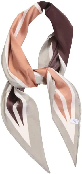 Simple Striped Digital Printing Small Diamond Square Silk Feeling Neckerchief Headscarf