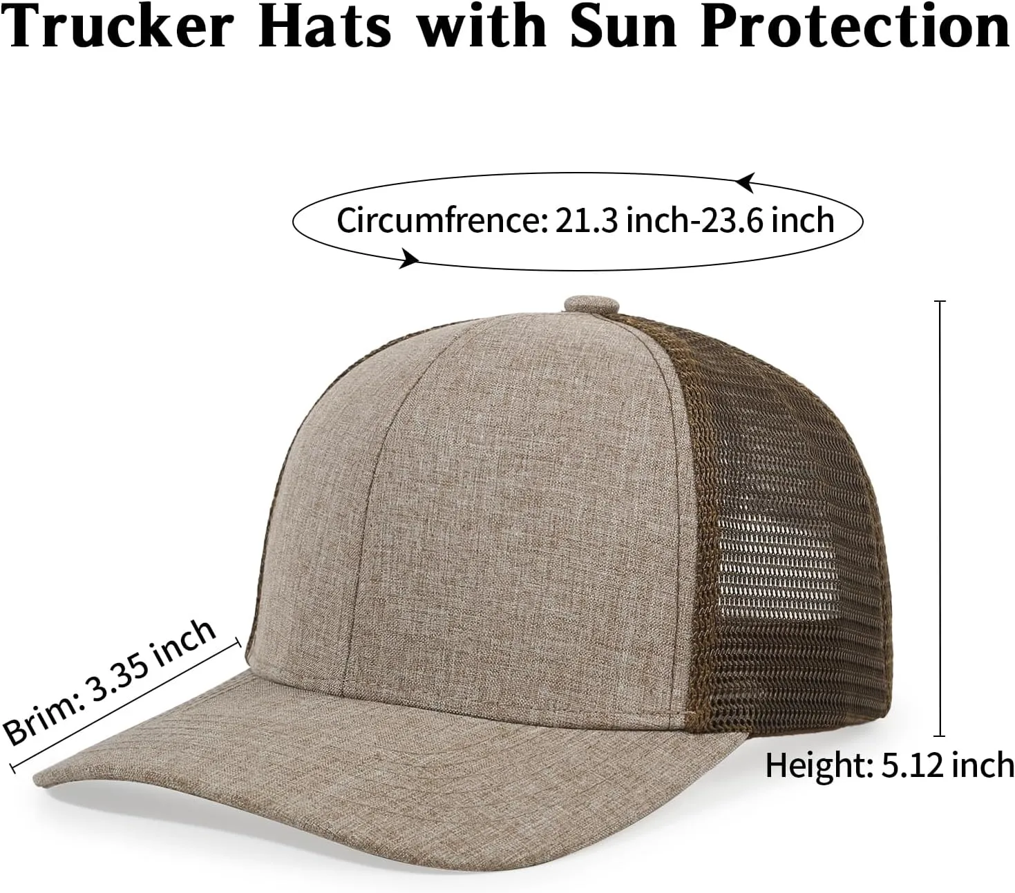 Unisex Trucker Hats Blank Mesh Snapback Hats Sport Plain Baseball Caps Adjustable Fitted Hat