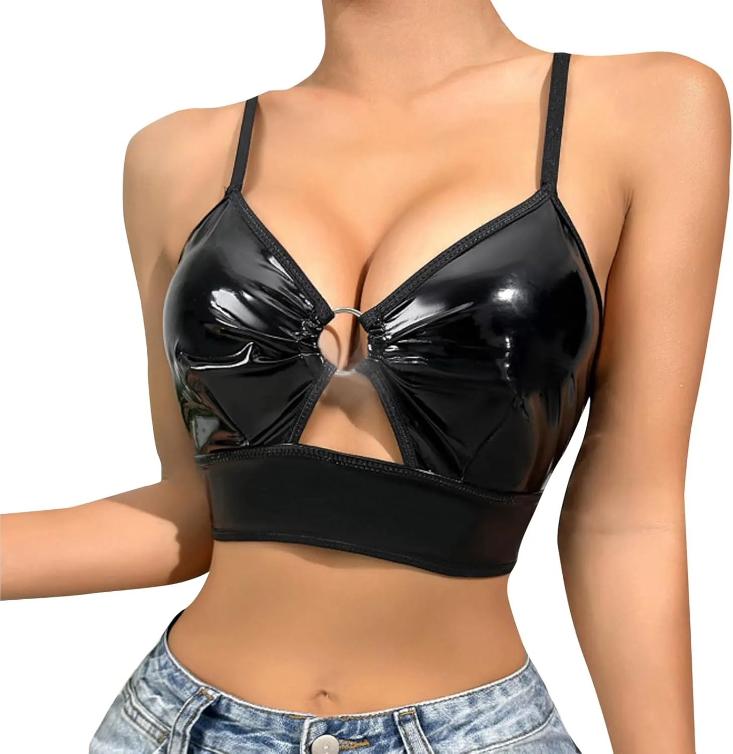 Women Fishnet Lingerie Set Buckle Strappy Cut Out Bra Underwire Push Up Bralette Woman Lingerie Lace Out Set