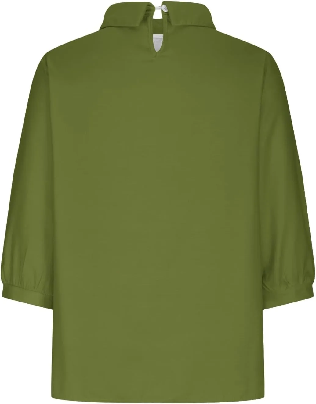Womens 3/4 Sleeve Linen Shirts Cute Collared Tops Spring Summer Clothes Casual Plain Gauzy Tunic Tshirt Blouses
