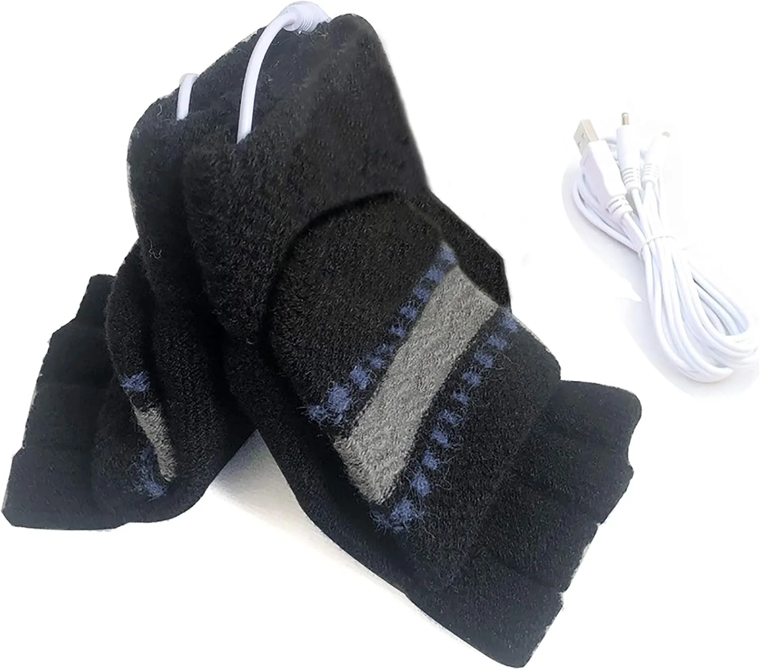 Women's & Men's USB Heated Gloves Mitten Full & Half Fingerless Winter Hands Warmer Laptop Gloves