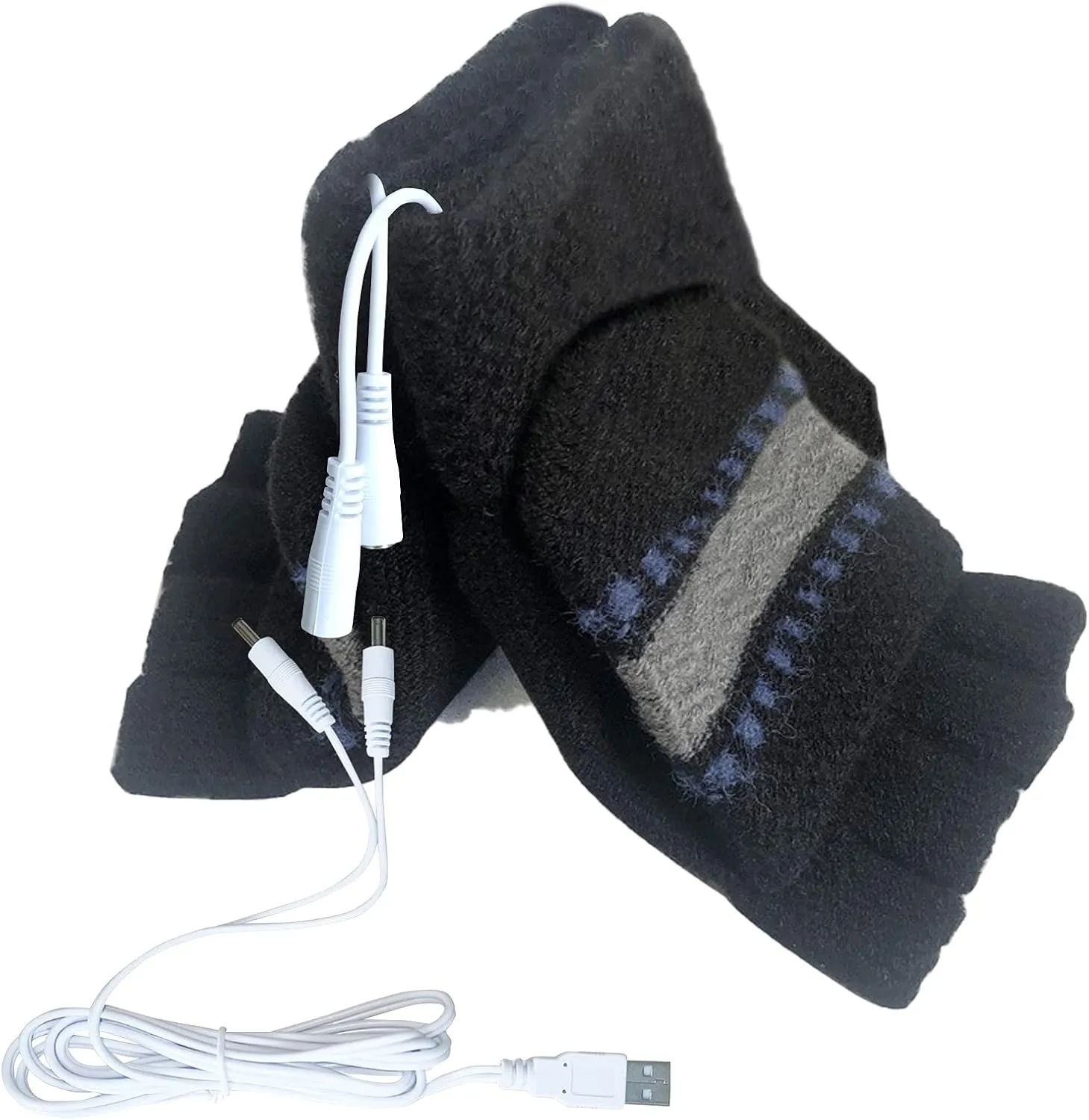 Women's & Men's USB Heated Gloves Mitten Full & Half Fingerless Winter Hands Warmer Laptop Gloves