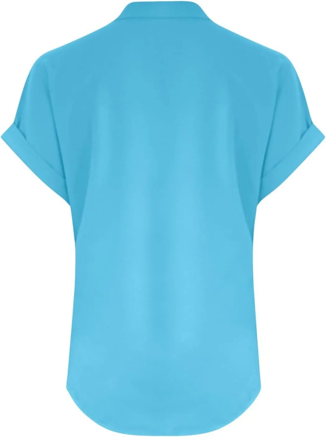 Womens Short Sleeve Linen Shirts Summer Casual Cotton Gauzy Tops Trendy Button V Neck Tunic Work Blouses Loose Fit